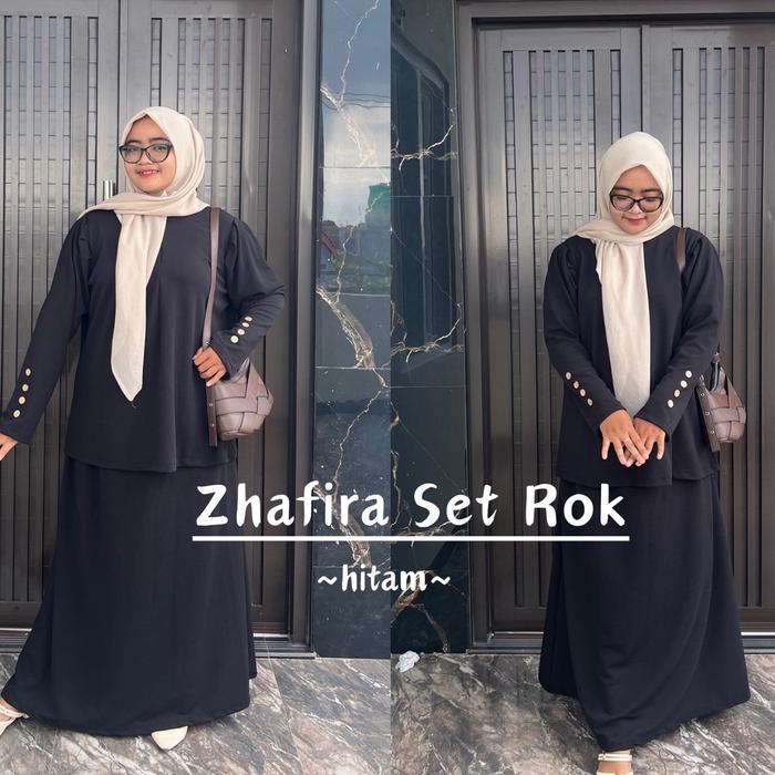 BARU By Zayyenna (LANGSUNG DIKIRIM) Zhafira Set Rok / Setelan Rok Jumbo ld 130 / Setelan Rok Premium