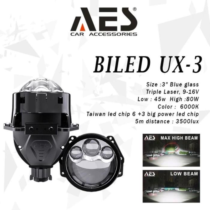 AES UX-3 BILED PROJECTOR 80Watt 3 inch Triple Laser Technology Lens Proyektor Layar Lcd Layar Lcd