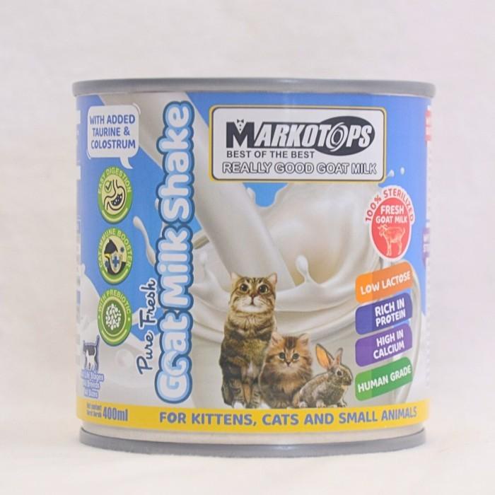 Markotops Goat Milk Shake 400 Ml Pure Fresh Susu Kambing Kaleng Untuk Anak Kucing Adult Kitten