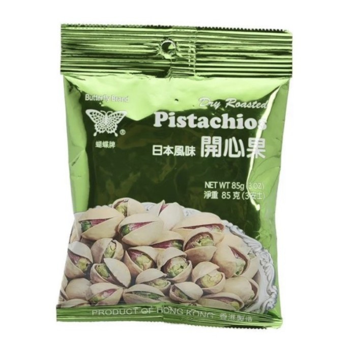 

Kacang Dry Roasted Pistachios Butterfly Brand 85 Gram