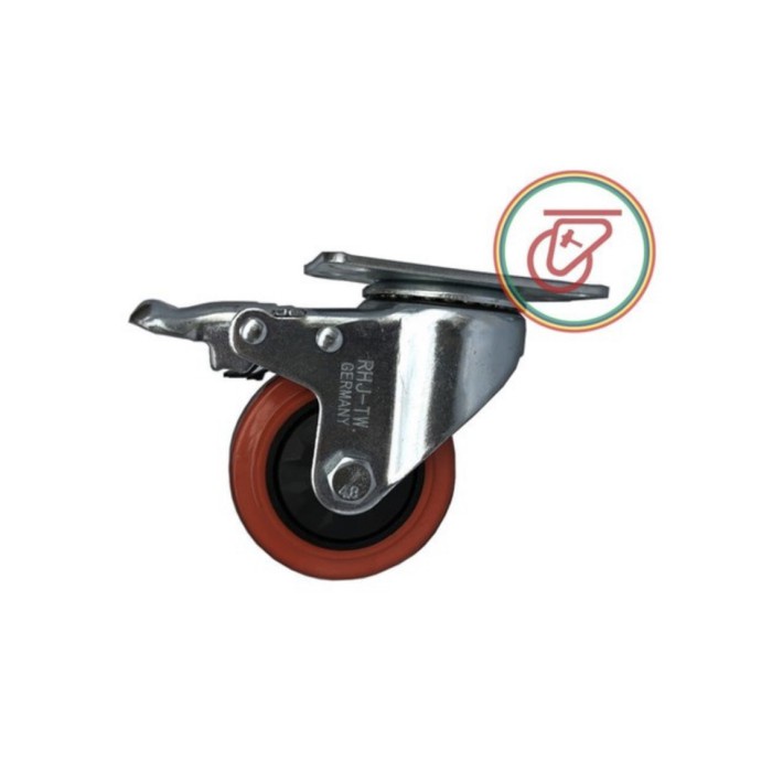 

Rida Caster Troli Trolly Pu Merah 3 Inch Rem ( Swivel Brake ) Rhj