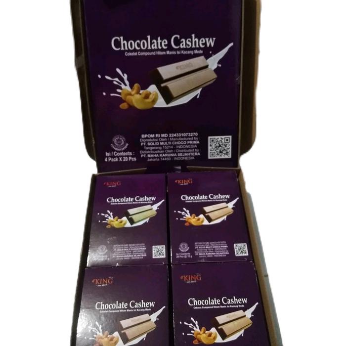 

Coklat Cashew D'KING 1 dus isi 4 pak Camilan Cemilan