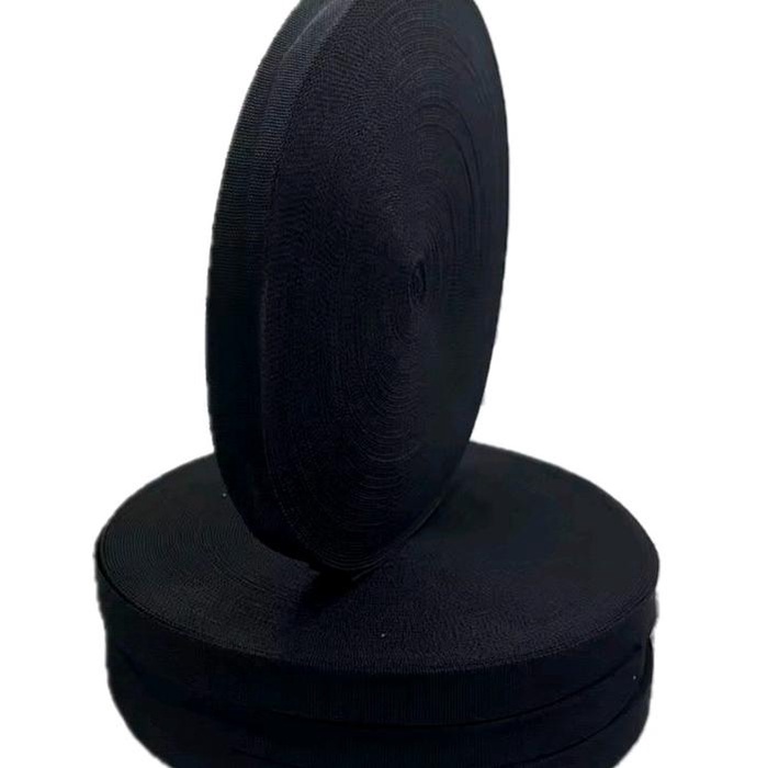 Terbaru 1 Rol Tali Bisban Tali Tas Lebar 3Cm Panjang 27M Warna Hitam Tali Tas Selendang Tas Ready