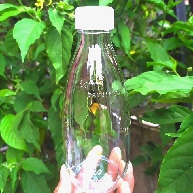 (GoodSeller) botol kaca 250ml bening tutup ulir - PUTIH/botol madu