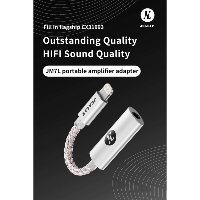 Jcally Jm7L Hires Dac Audio Digital Adapter Lightning To Jack 3.5Mm