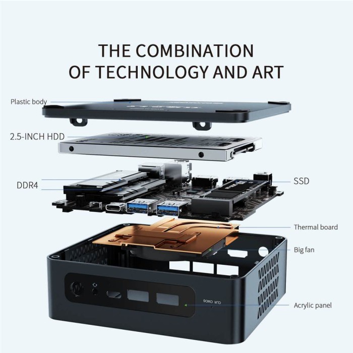 Mini Pc Beelink U59 8/256Gb Ssd Intel N5095 Jasper Lake Windows 11 Pro