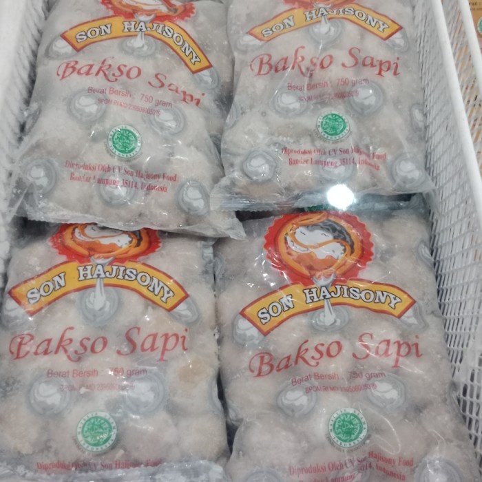 

Sale Terbatas Bakso Sapi Super Son Haji Sony Lampung 750Gr Plus Bumbu Aman
