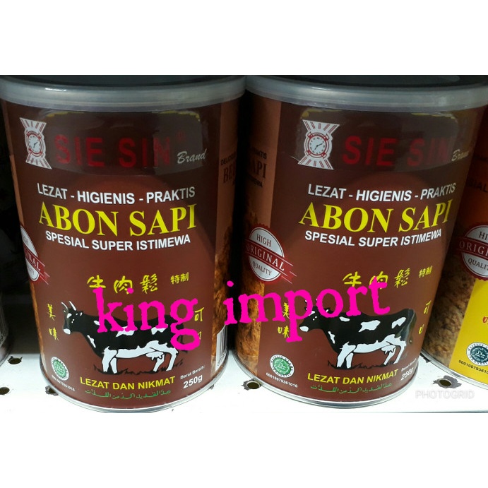 

Promo Terbatas Siesin Abon Sapi 250Gram Can Sie Sin Aman