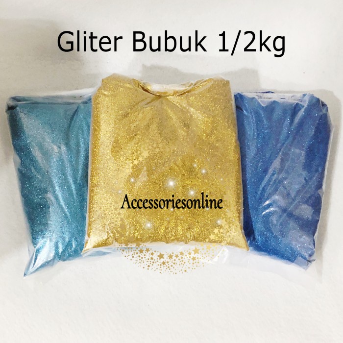 ..... Gliter Bubuk 1/2 Kg / Gliter Bubuk Warna-Warni