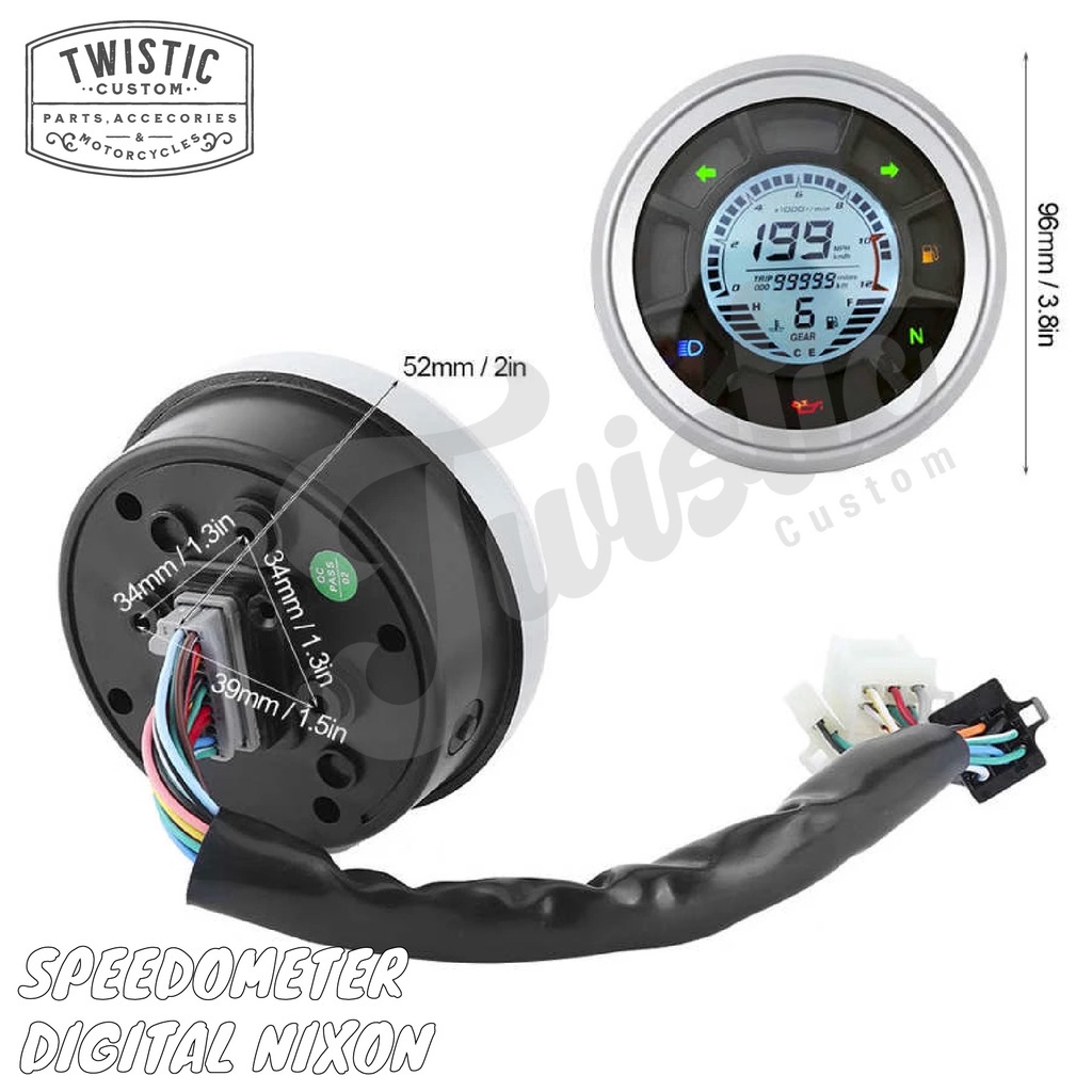 Speedometer Digital Nixon Motor Custom Universal Scrambler Tracker