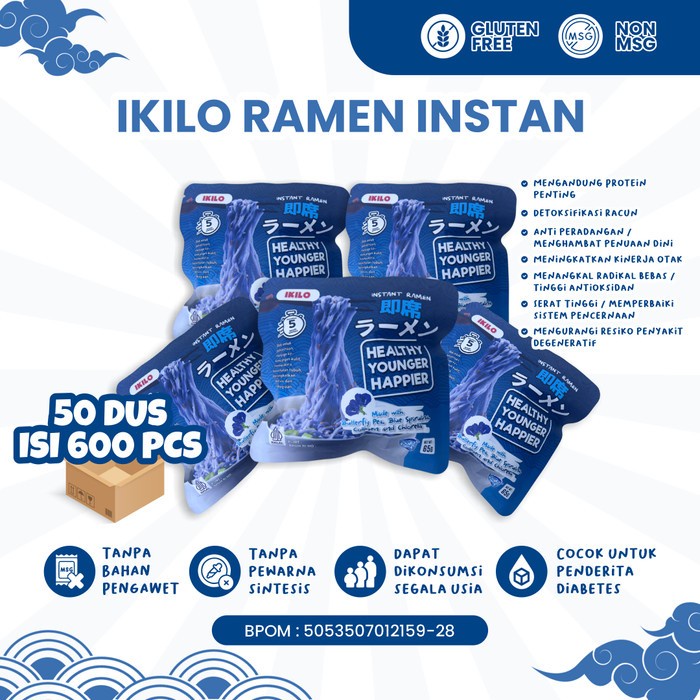 

(BestSeller) IKILO Instan Ramen 50 Dus Ramen Sehat Mudah Praktis