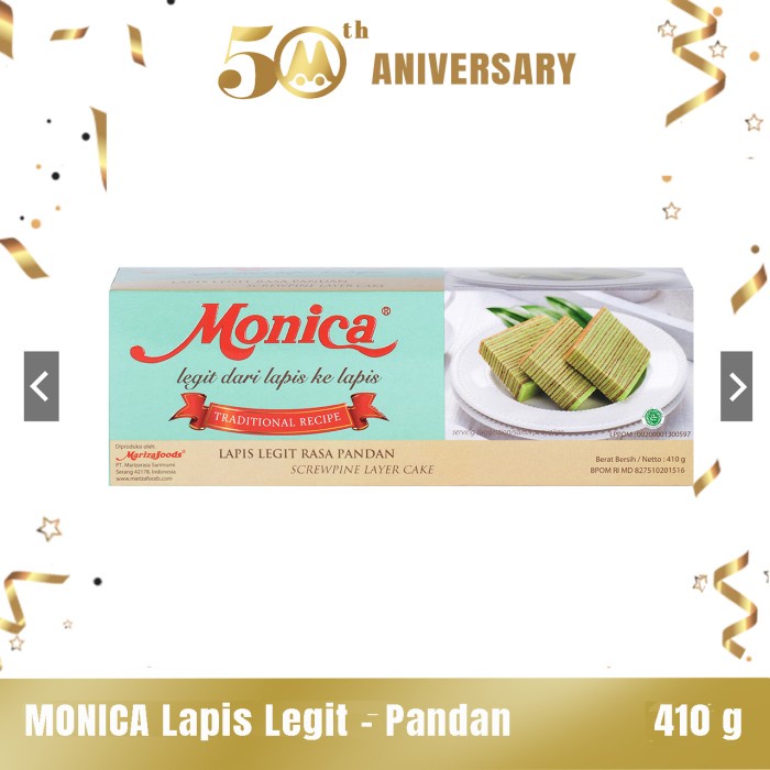 

Monica Lapis Legit Pandan 410 gr