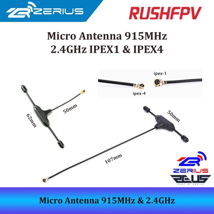 Rushfpv Micro Antenna 915Mhz & 2.4Ghz Ipex1 Ipex4 Elrs Tbs Antenna