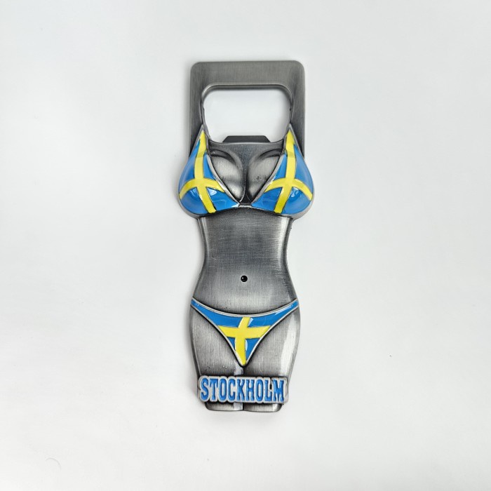 MAGNET TEMPELAN KULKAS METAL SOUVENIR SWEDEN NEGARA SWEDEN EROPA KODE 1265