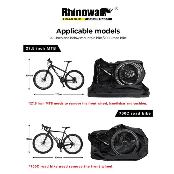 Banyak Dicari Rhinowalk Rm263 Bike Loading Carry Bag 700C / 27.5" - Tas Sepeda