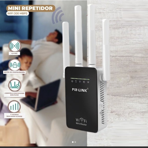 Pix-Link 300M Wireless Wifi Range Extender Router Repeater Ap Lv-Wr09