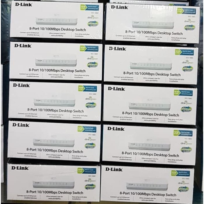 D-Link Des-1008C Switch 8 Port, Dlink 8 Port Desktop Switch Hub