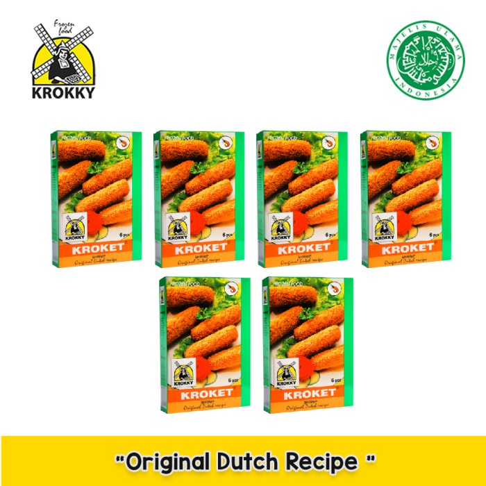 

Sale Terbatas Krokky Holland Kroket Udang (Shrimp) Pack Of 6 Aman