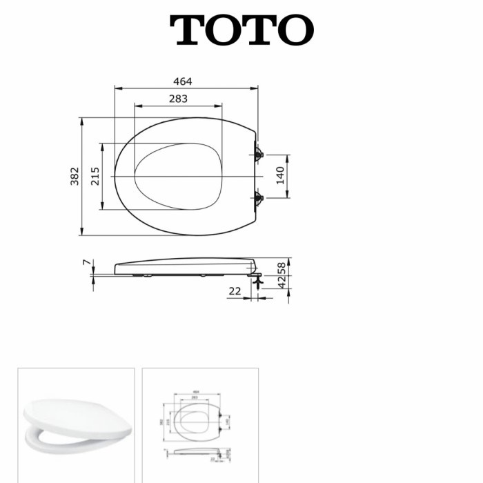 TUTUP CLOSET TOTO CW631J / TOILET SEAT COVER TOTO UNTUK KLOSET CW 631