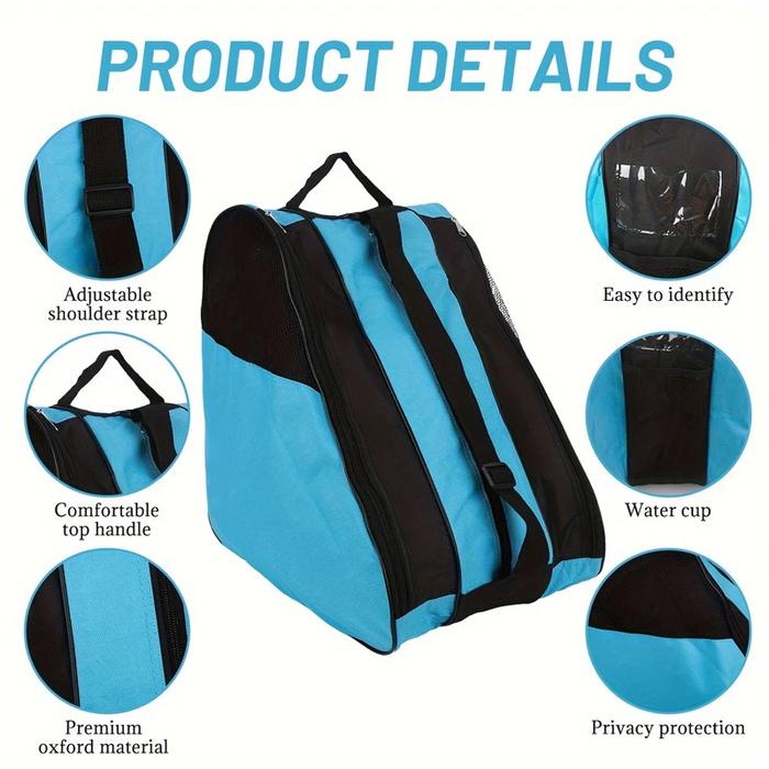 Nevarastore- Tas Sepatu Roda Anak Bahan Kain Oxford Tas Sepatu Roda Inline Skate Tahan Aus