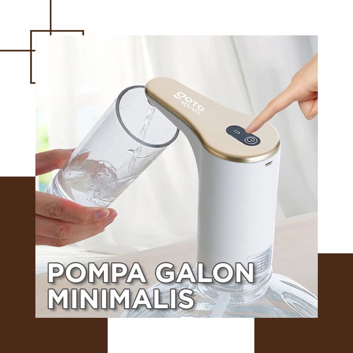 TERLARIS Goto Aquatic Pump Charge USB Pompa Galon Elektrik Dispenser Air Minum