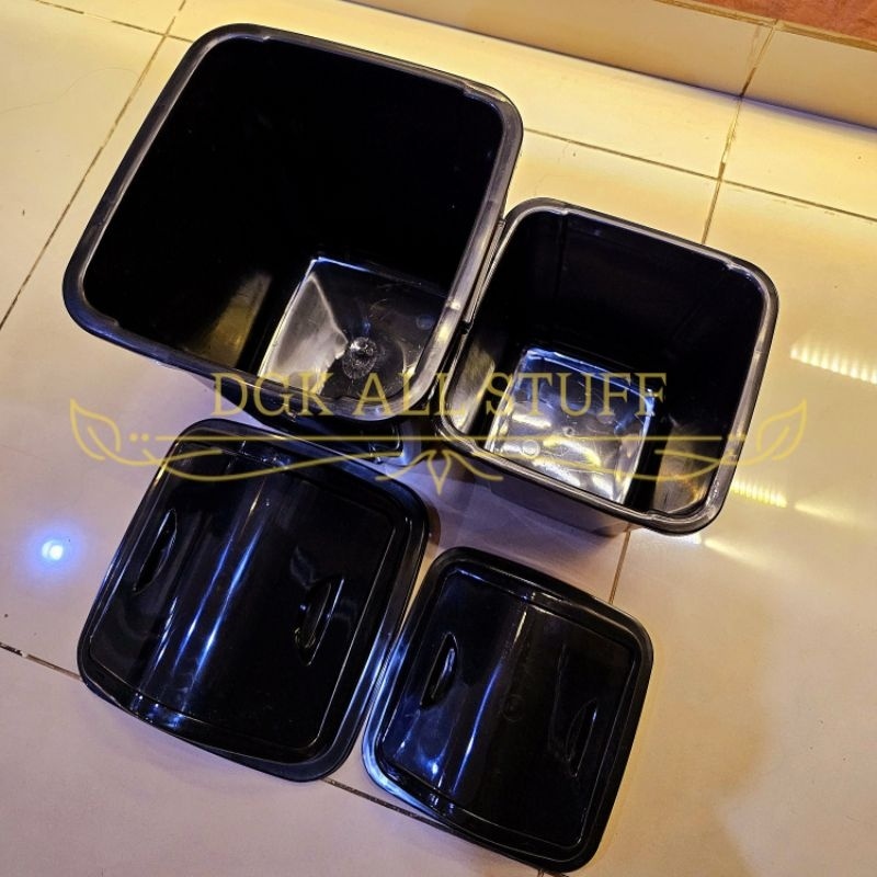 BEST SELLER Tong Tempat Keranjang Sampah Goyang Dorong Bertutup Tutup Segi Kecil Plastik 10 L 10L 10
