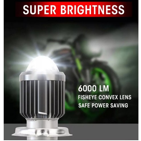 Promo Lampu Led Laser Utama Motor Mobil D2 H4 H6 Hs1 Ba20D 2 Warna Putih Kuning Ac Dc Bohlam Bulb