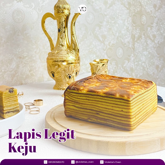

Keto Lapis Legit Keju Flourless 10X10 cm