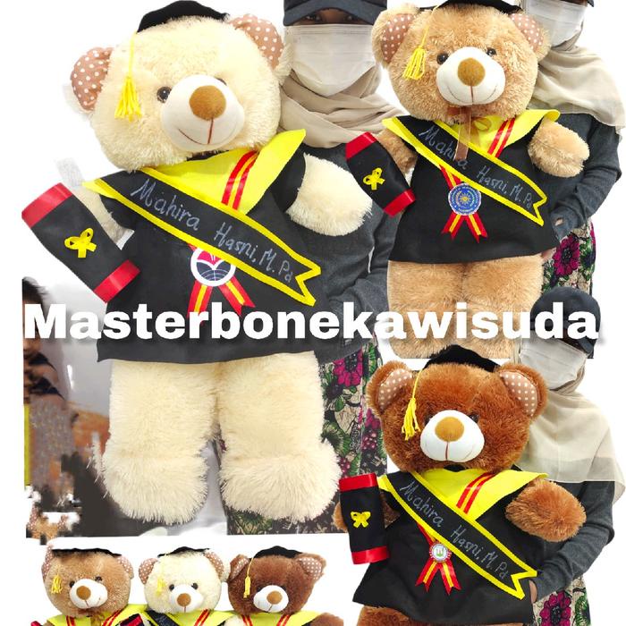 Boneka Wisuda 75 Cm Boneka Wisuda Jumbo Selempang Beruang Teddy Bear / Kado Wisuda / Hampers Wisuda