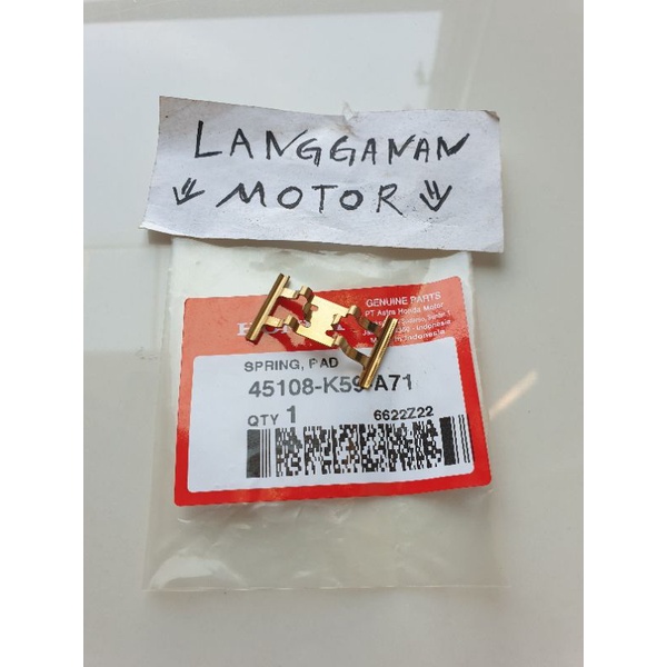 SENG PLAT TAHANAN KAMPAS REM KALIPER DEPAN VARIO 125 150 GENIO