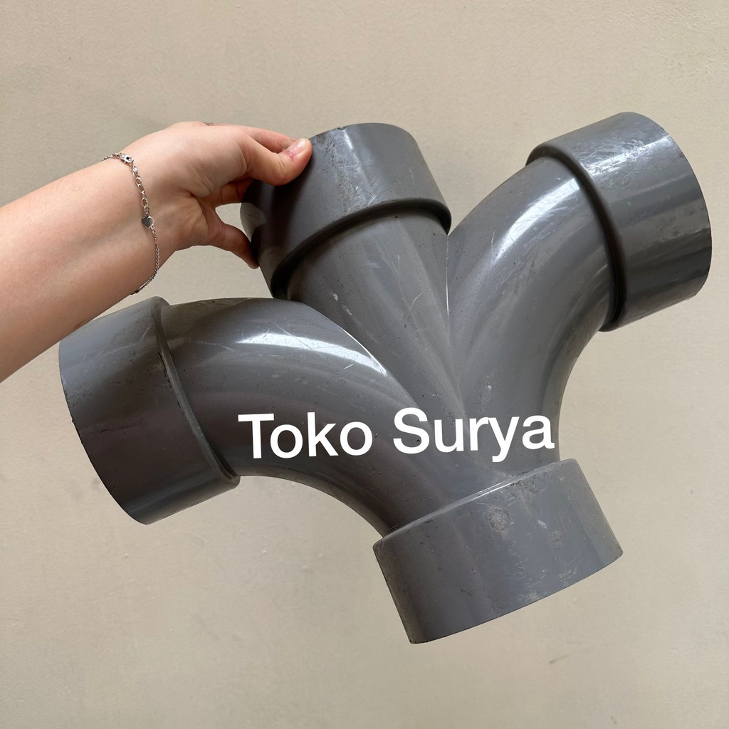 RUCIKA TEE CABANG 4 UKURAN 4" - TEE 4 WAY 4" TEE 4" CONJUCTION 4" PLUS PVC 4" PLUS 4" PVC DOUBLE TEE
