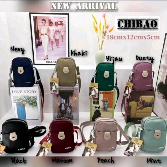 Dearglow_ Tas Selempang Wanita Chibao Import Bisa Buat Naruh Hp 1666 Kanvas