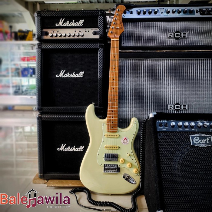 Gitar Elektrik Bacchus BST 2RSM/M OWH Olympic White Original QC Japan