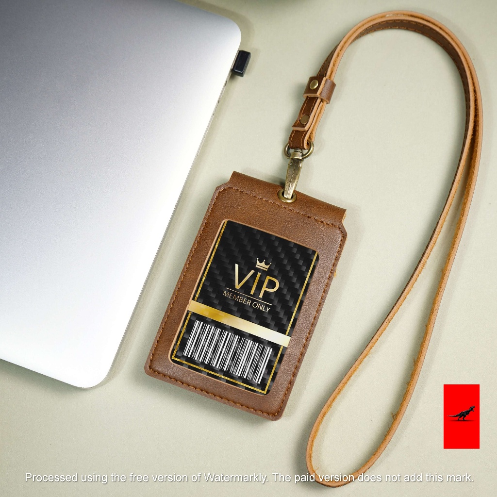 

Name Tag ID Card Holder Magnet/Lanyard Kulit PU Leather/Magnet Multiifungsi/Tersedia 1 Sisi Dan 2