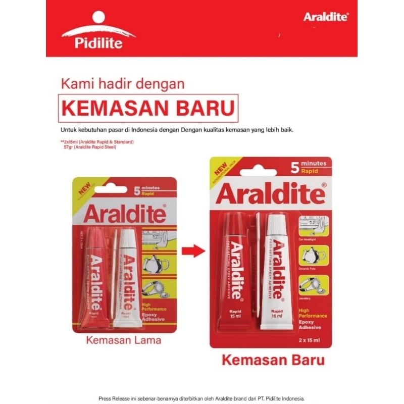 

Lem Araldite Merah 5 Menit - Lem Epoxy Besi
