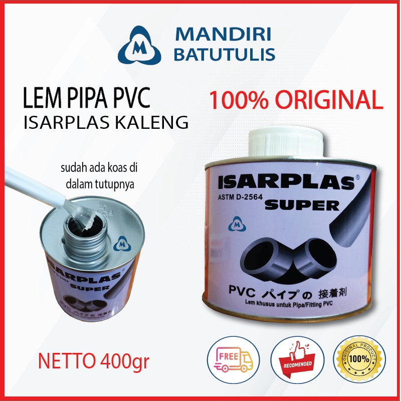 

Lem Pipa Isarplas PVC Kaleng 400gr /Lem Pipa Isarplas Kaleng