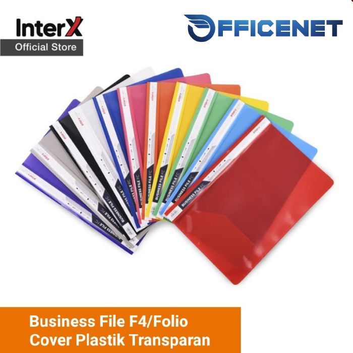 12PCS BUSINESS FILE A4 F4 MAP SNELL MAP BENING JEPIT PLASTIK ACCO LENTUR BISNIS INTERX