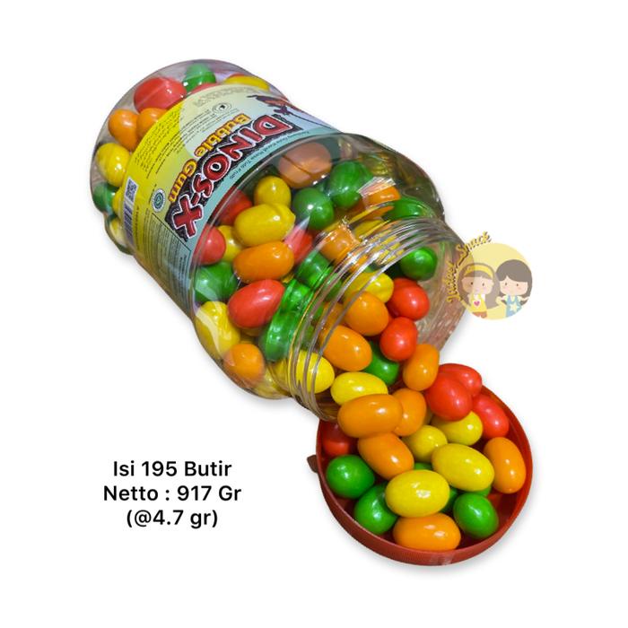 

terbaru !!! permen karet dinos-x 917 gr rasa buah by jadoel_snack ready