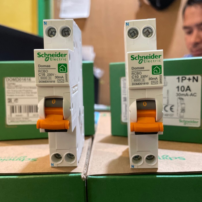 Rccb rcbo slim domae schneider 6A/10A/16A/20A