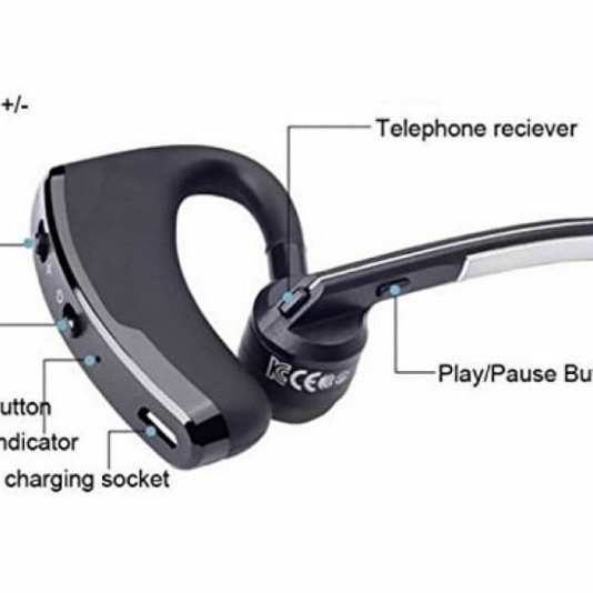 Terhemat New Headset Bluetooth Ht Earpiece Earphone Ht Wireles Walkie Talkie