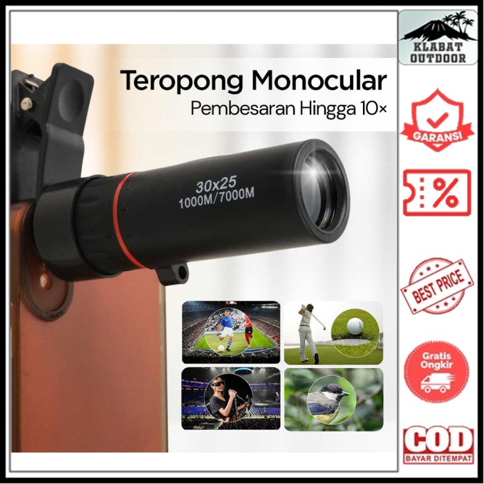 HOT SALE Teropong HP Zoom Teleskop Monocular Zoom Telescope Compact 10X BAK4