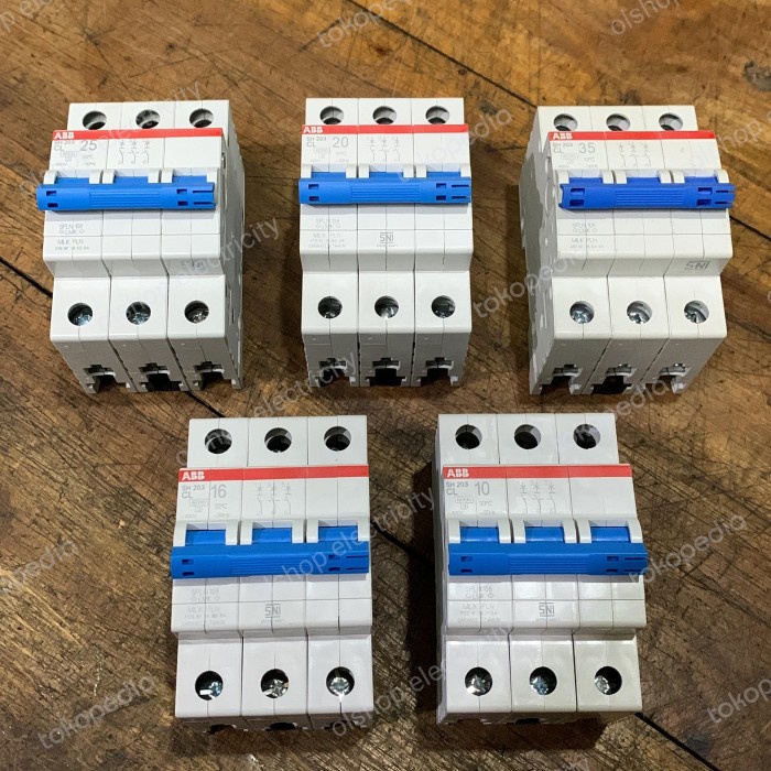 JT READY MCB 3 PHASE ABB ORIGINAL PLN 10A 16A 20A 25A 35A