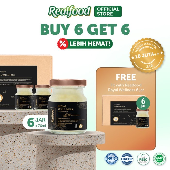 

Realfood Trial Royal Wellness Isi 6 Jar Minuman Sarang Walet