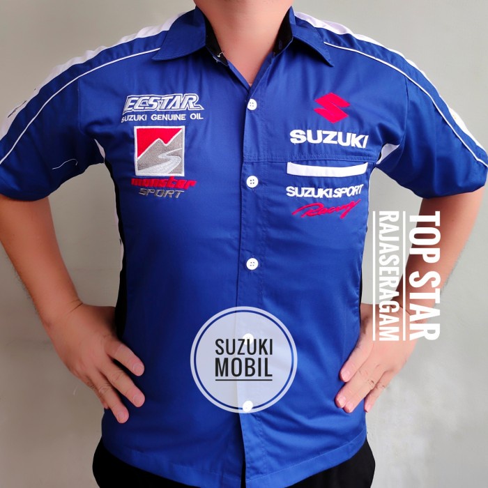 Baju Otomotif Suzuki Mobil Seragam Komunitas Motor Kemeja