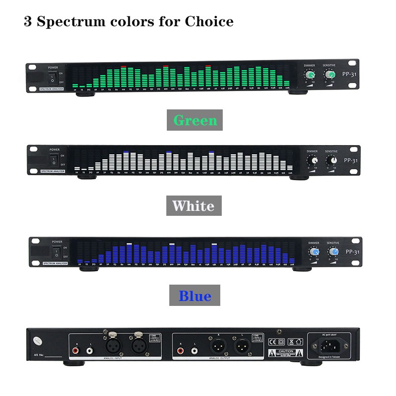 Pp-31 Digital Audio Spectrum Analyzer Display 1U Music Spectrum Vu Meter 31 Segments