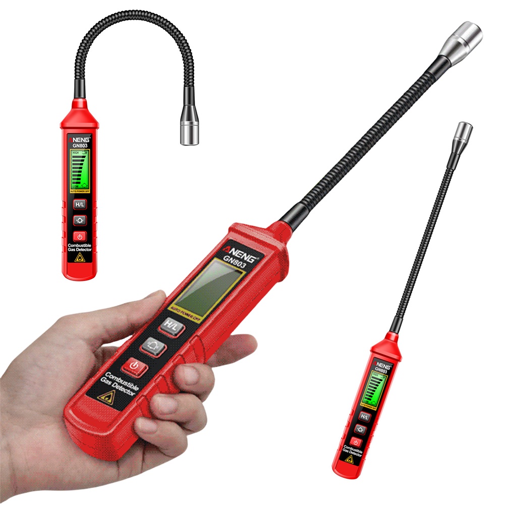 Gas Leak Detector Adjustable Sensitivity Combustible Gas Detector Portable Gas Tester Locating The