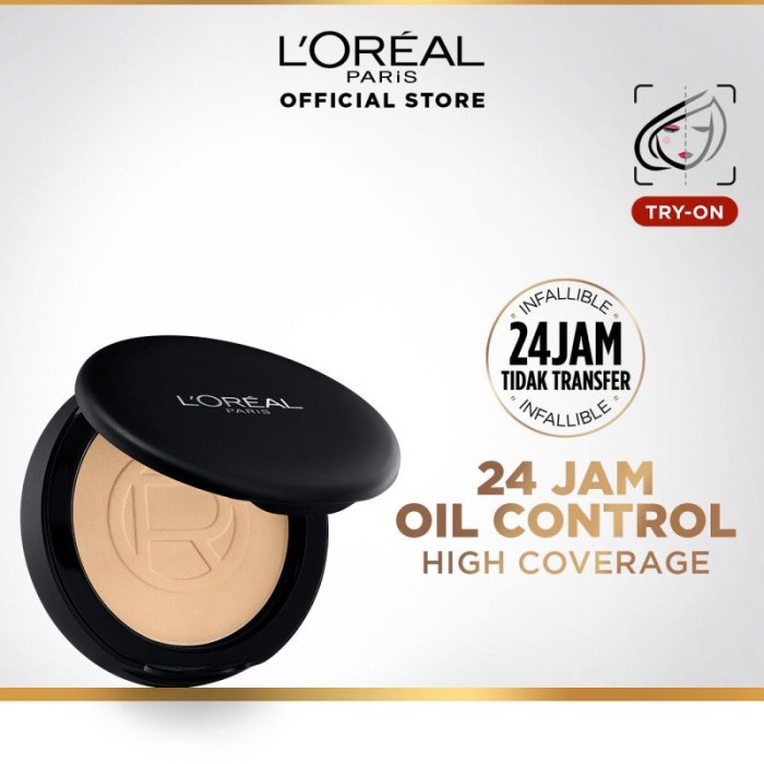 Terbaru LOreal Paris Infallible Oil Killer High Coverage Powder - Bedak Wajah Compact