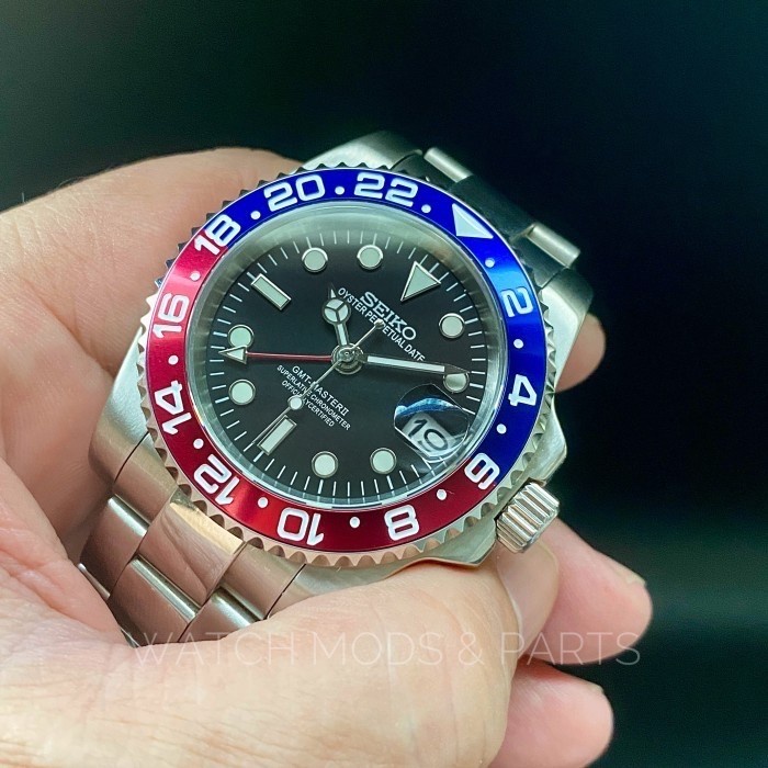 WMNP Seiko Mod Custom NH34 Pepsi True GMT Jalan Bro. 40mm