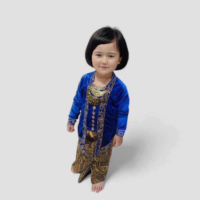 Baju Adat Jawa Anak Perempuan / Baju Adat Jawa Anak Cewek / Baju Jawa Anak / Kebaya Bludru Anak /