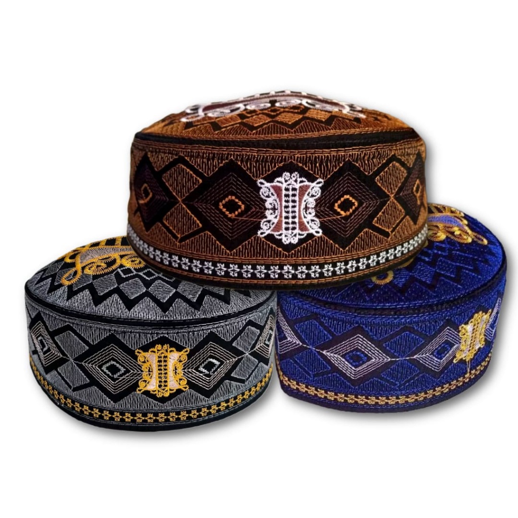 PROMO / Peci Kopyah Terompah Malaysia Motif Pintu Aceh Bordir